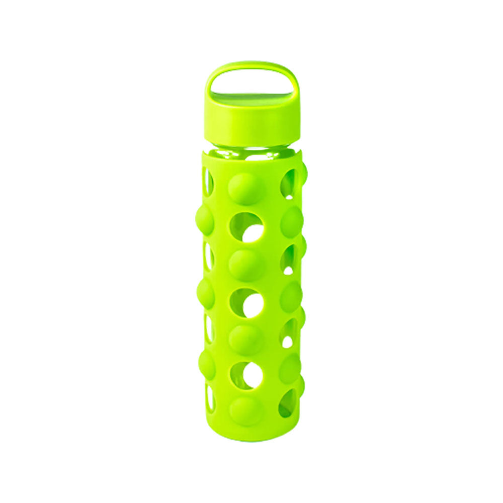 Textured Sleeve Glass Bottle, Eco-Friendly Glass Reusable Water Bottles