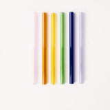 Wide 8" Glass Straw Set - Iridium