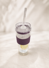 SipLux® Glass Travel Cup with Lid