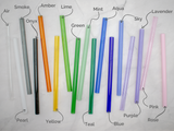Wide 8" Glass Straw Set - Seaglass