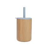 Let's Make 1pc Wooden Water Bottle for School Kids, Silicone Soft Straw Cup, Children's Learning Drinkware, Baby Feeding Bottle
