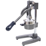 Manual Hand Press Citrus Juicer with Cast Iron Construction - Orange or Dark Gray