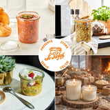 Bistrot Glass Jars with Airtight Clip Lids – Set of 4