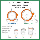Bistrot Glass Jars with Airtight Clip Lids – Set of 4