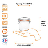 Bistrot Glass Jars with Airtight Clip Lids – Set of 4