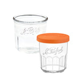 Le Parfait Jam Pots, French Glass Pots with Snap-On Covers for Jam and Jelly