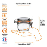 Le Parfait Super Terrines, French Glass Canning Jars with Wire-Bail Clamp Lid