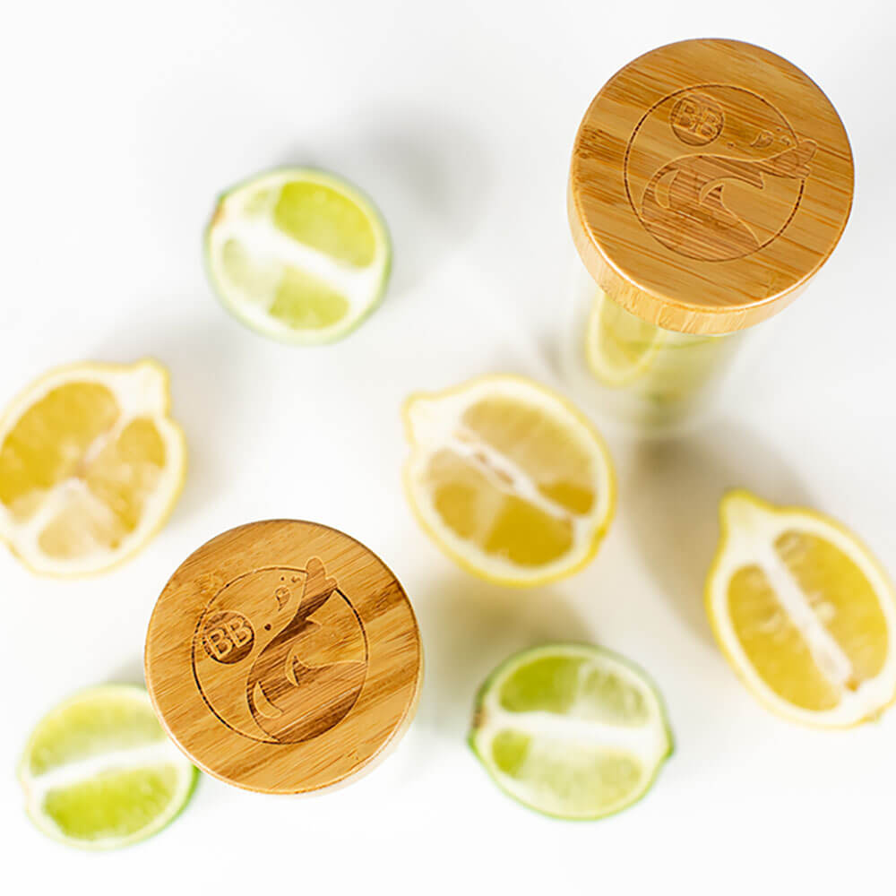 Blossom Glass Fruit & Tea Infuser Bottle Glass Water Bottles