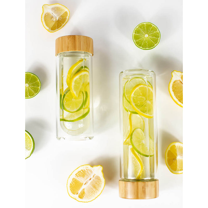 Glass Water Bottle with Tea Infuser – Umami Bentos