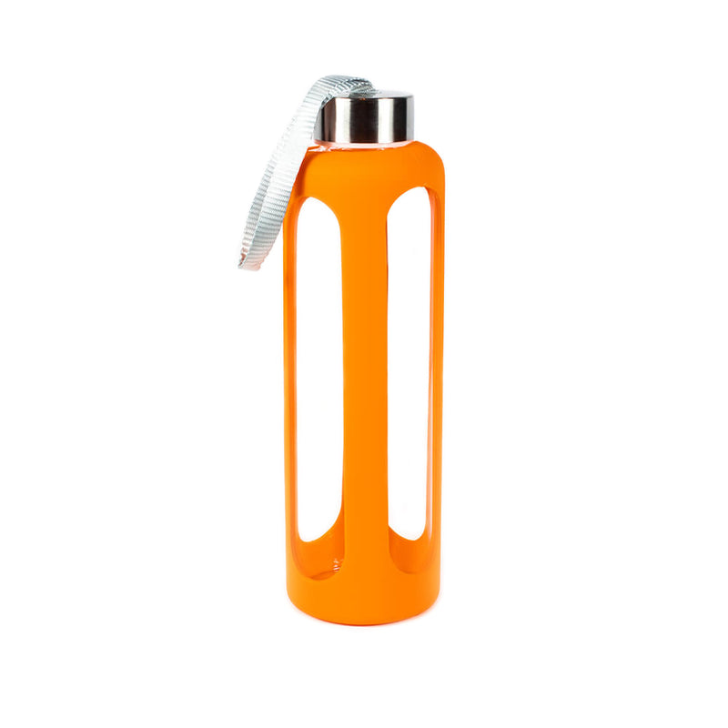 Step-It-Up Glass Water Bottle, Eco-Friendly Glass Reusable Water Bottles